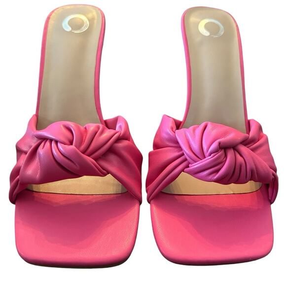 Journee Collection Diorra Knotted Vamp Heels Dress Sandal Square Toe NEW 10 - Picture 3 of 10